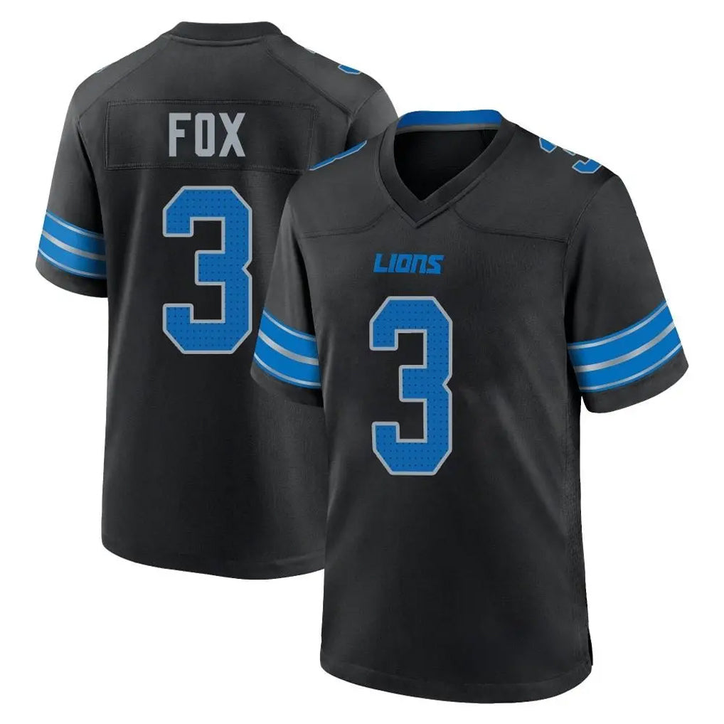Ncoe D.Lions #3 Jack Fox Player Black Alternate Home Game Stitched Jerseys