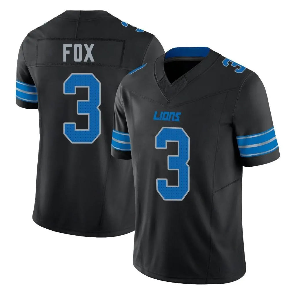 Ncoe D.Lions #3 Jack Fox Player Black Alternate Vapor F.U.S.E. Limited Home Game Stitched Jerseys