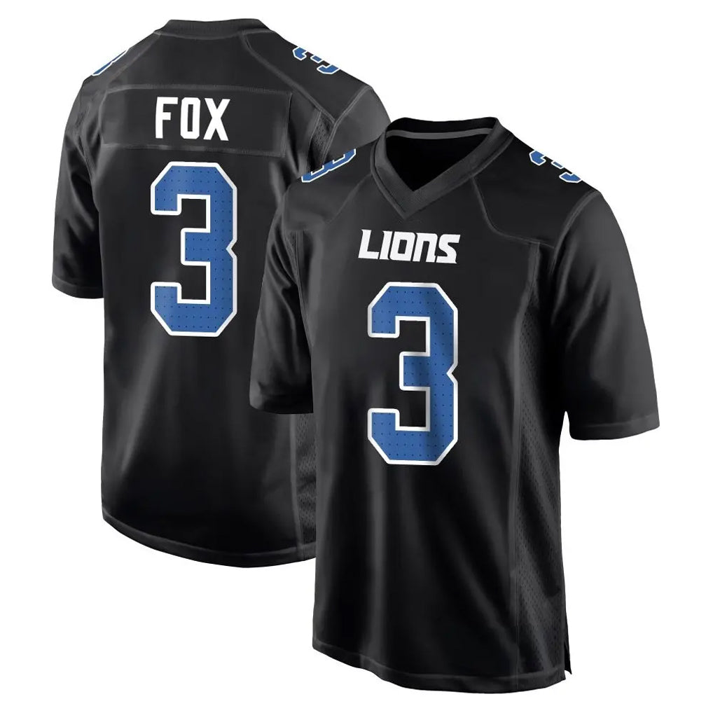 Ncoe D.Lions #3 Jack Fox Player Black Fashion Home Game Stitched Jerseys
