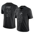 Ncoe D.Lions #3 Jack Fox Player Black Reflective Limited Home Game Stitched Jerseys