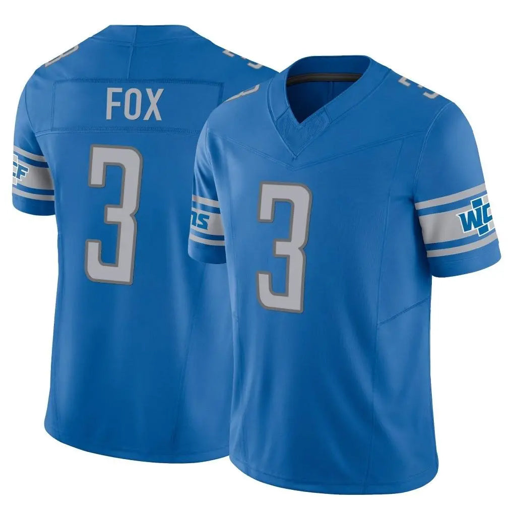 Ncoe D.Lions #3 Jack Fox Player Blue Vapor F.U.S.E. Limited Home Game Stitched Jerseys