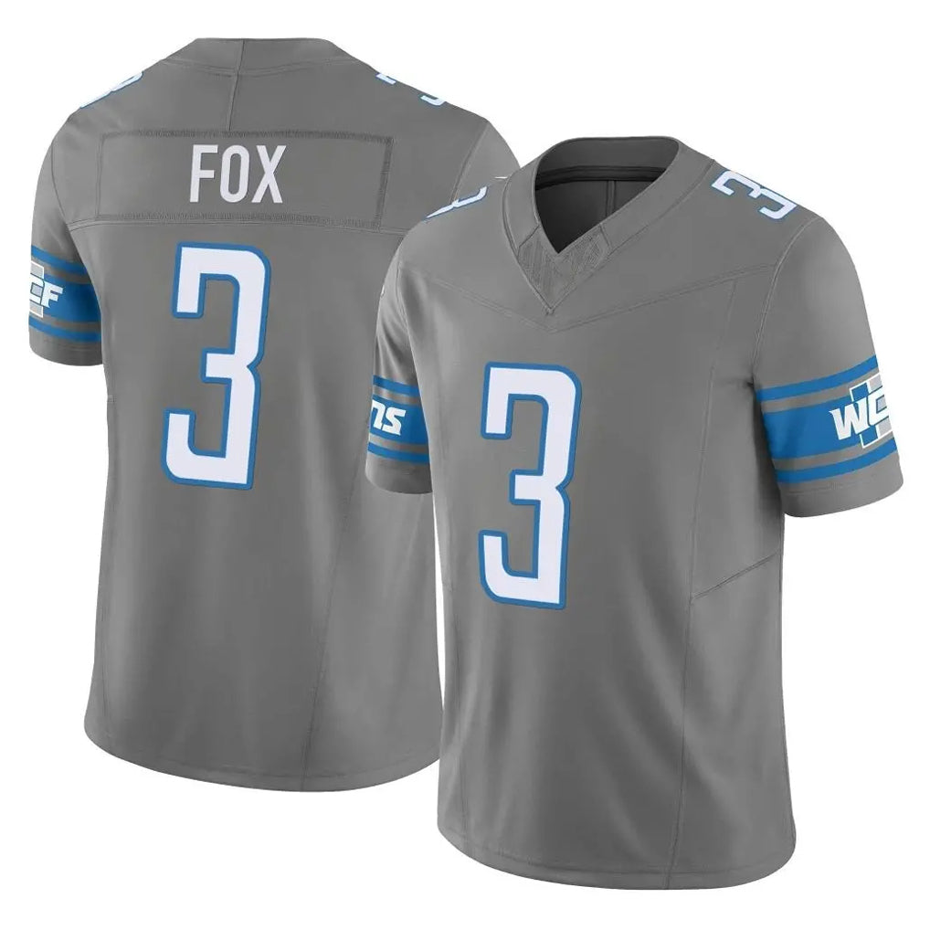 Ncoe D.Lions #3 Jack Fox Player Gray Vapor F.U.S.E. Limited Home Game Stitched Jerseys