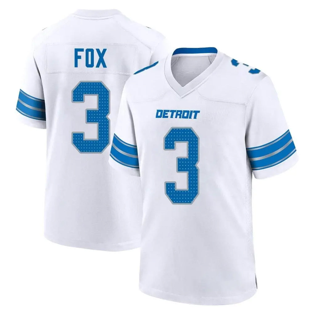 Ncoe D.Lions #3 Jack Fox Player White Alternate Home Game Stitched Jerseys