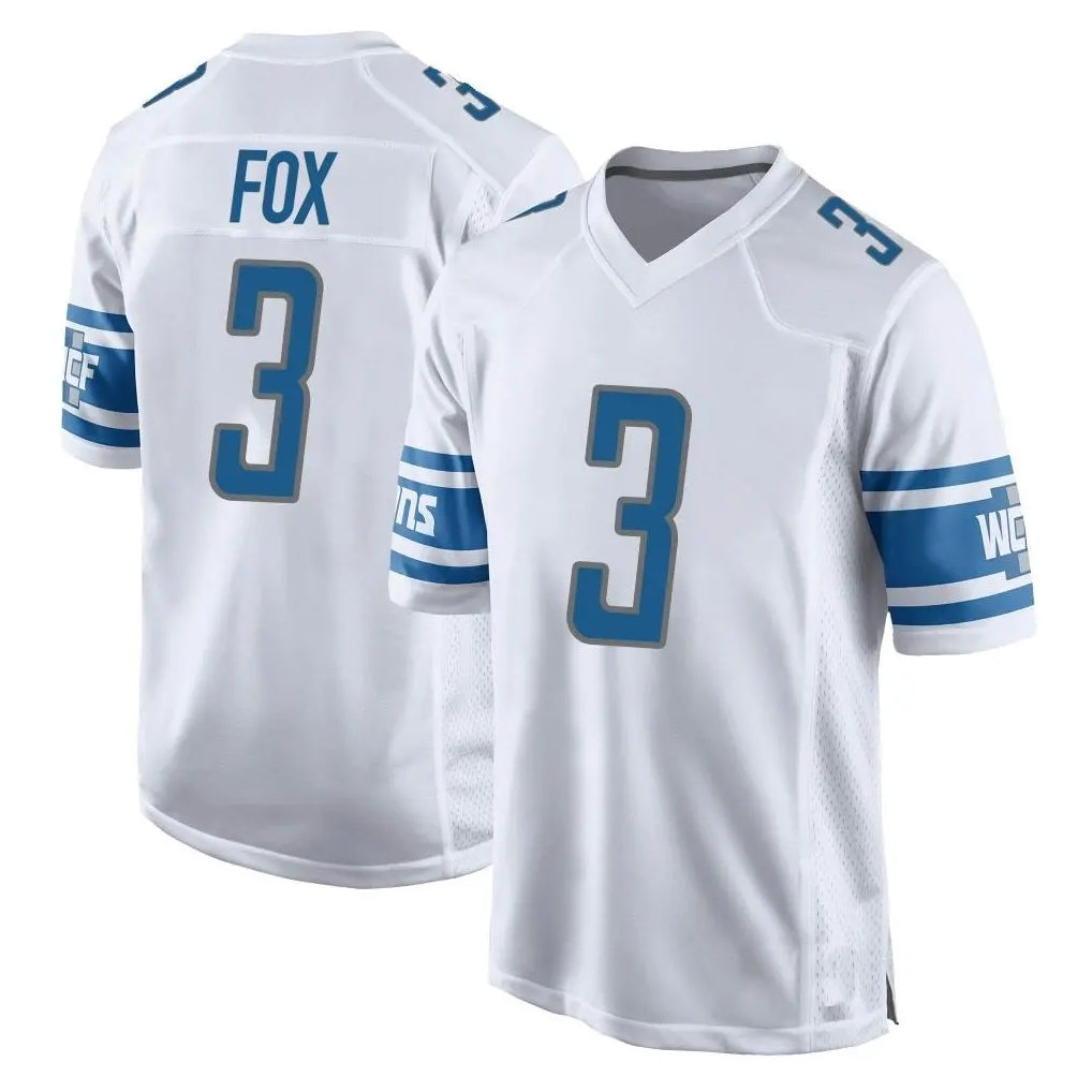 Ncoe D.Lions #3 Jack Fox Player White Home Game Stitched Jerseys