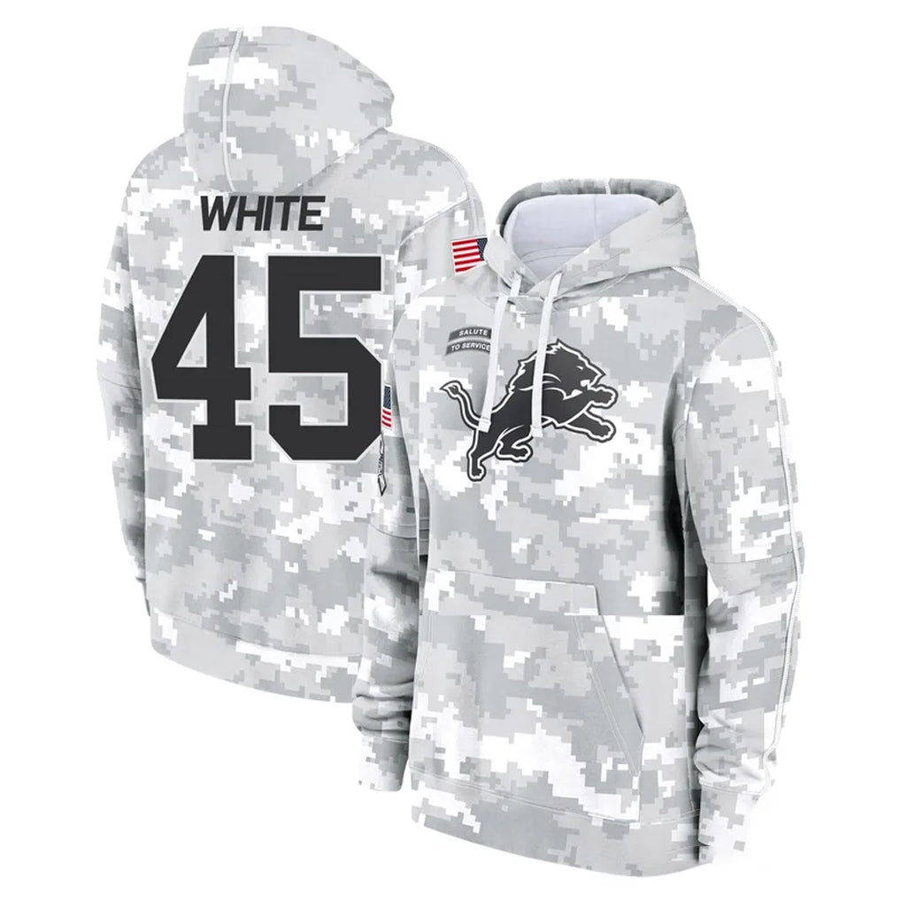 Ncoe D.Lions #45 Devin White Player Arctic Camo Salute to Service Hoodies Limited Game Stitched Jerseys