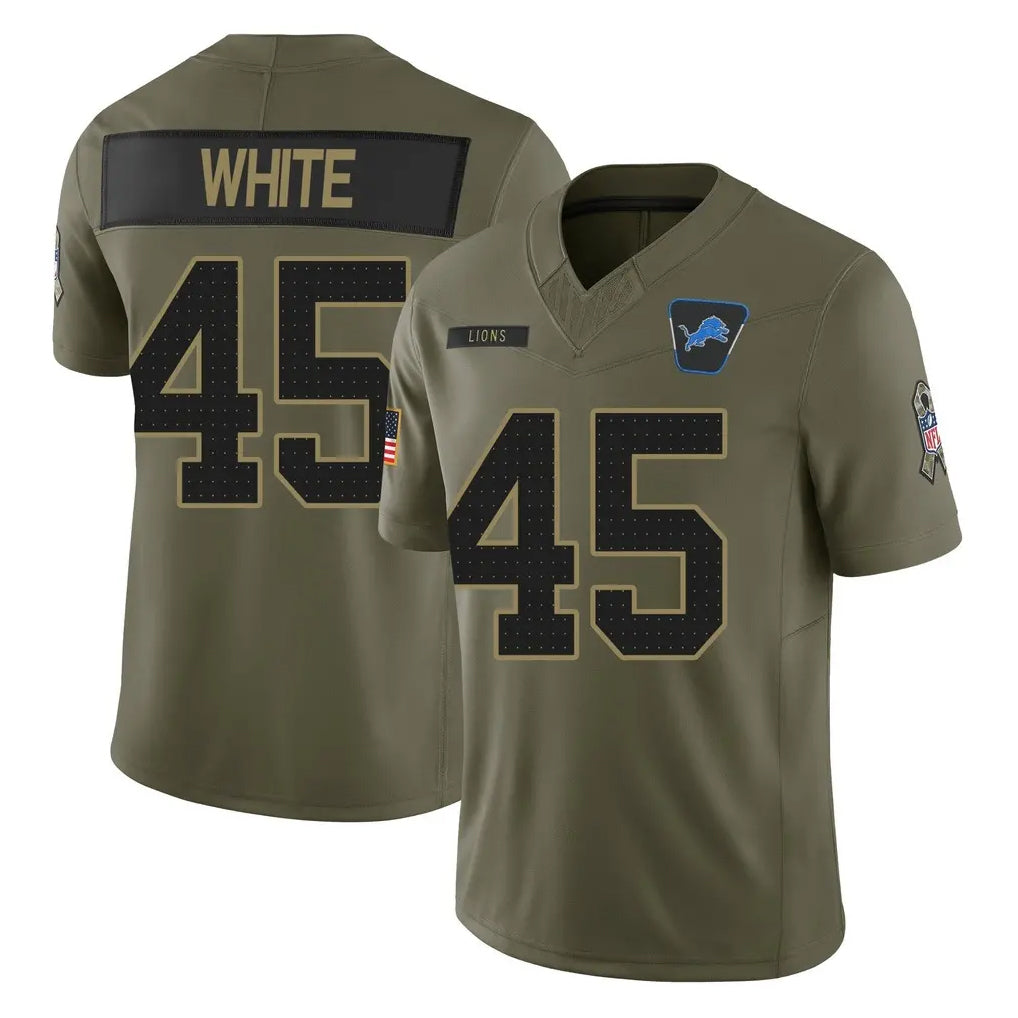 Ncoe D.Lions #45 Devin White Player Olive 2025 Salute To Service Limited Home Game Stitched Jerseys