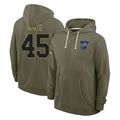 Ncoe D.Lions #45 Devin White Player Olive Salute to Service Pullover Hoodies Limited Stitched Jerseys