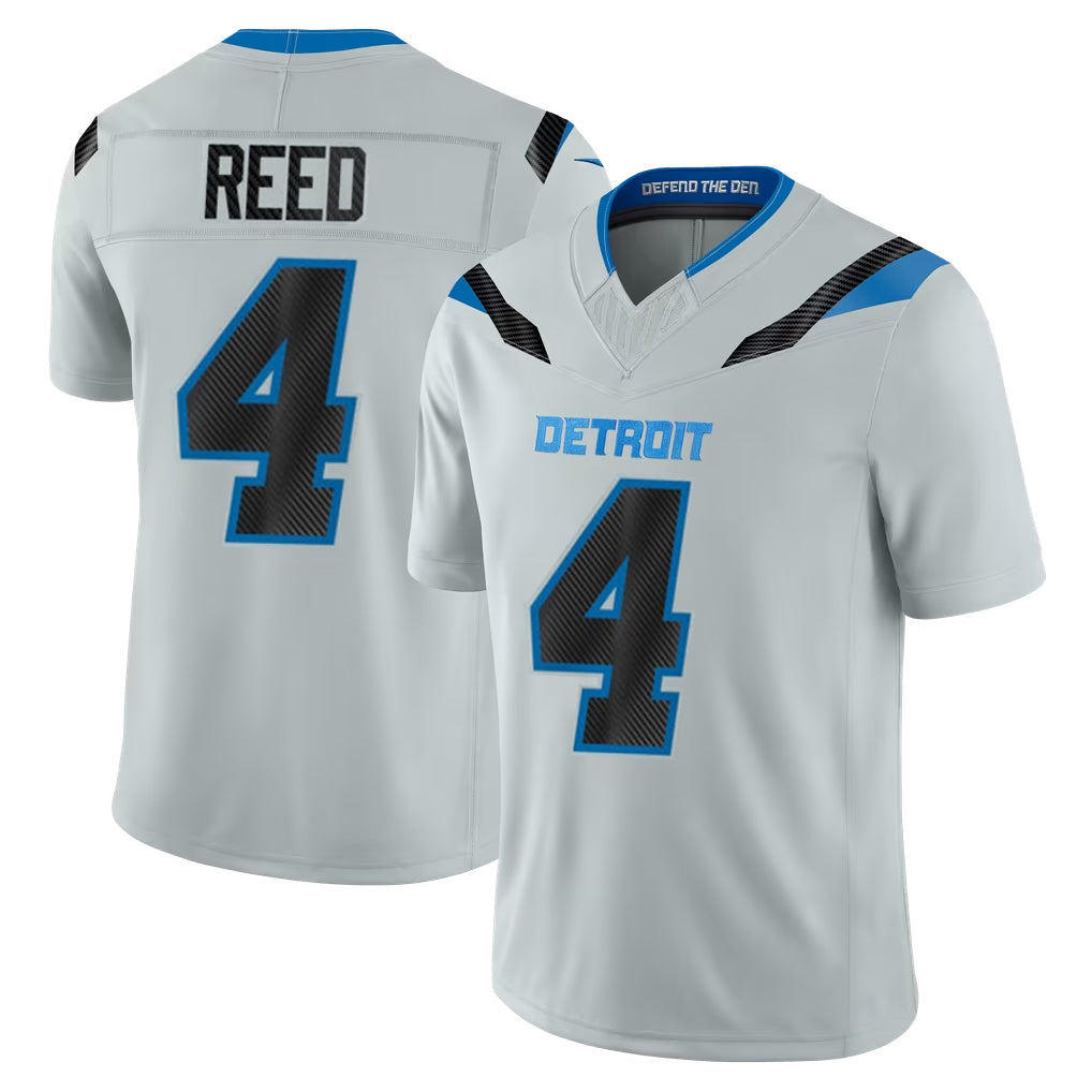 Ncoe D.Lions #4 D.J. Reed Player Silver Limited 2026 Rivalries Collection Home Game Stitched Jerseys