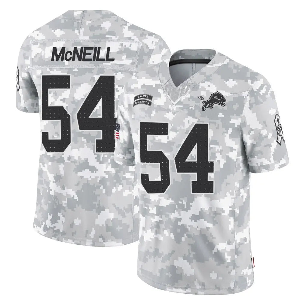 Ncoe D.Lions #54 Alim McNeill Player Arctic Camo Salute To Service Limited Stitched Jerseys