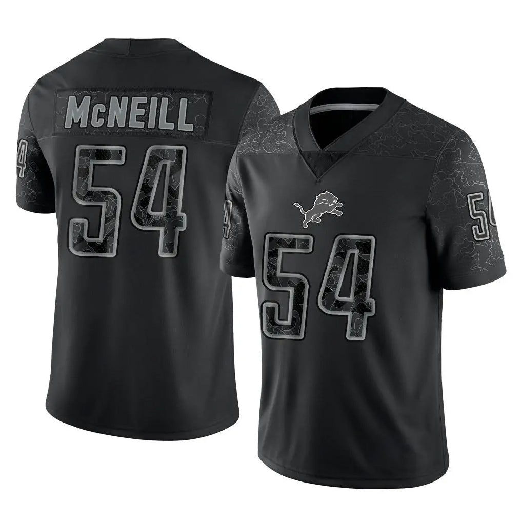 Ncoe D.Lions #54 Alim McNeill Player Black Reflective Limited Home Game Stitched Jerseys