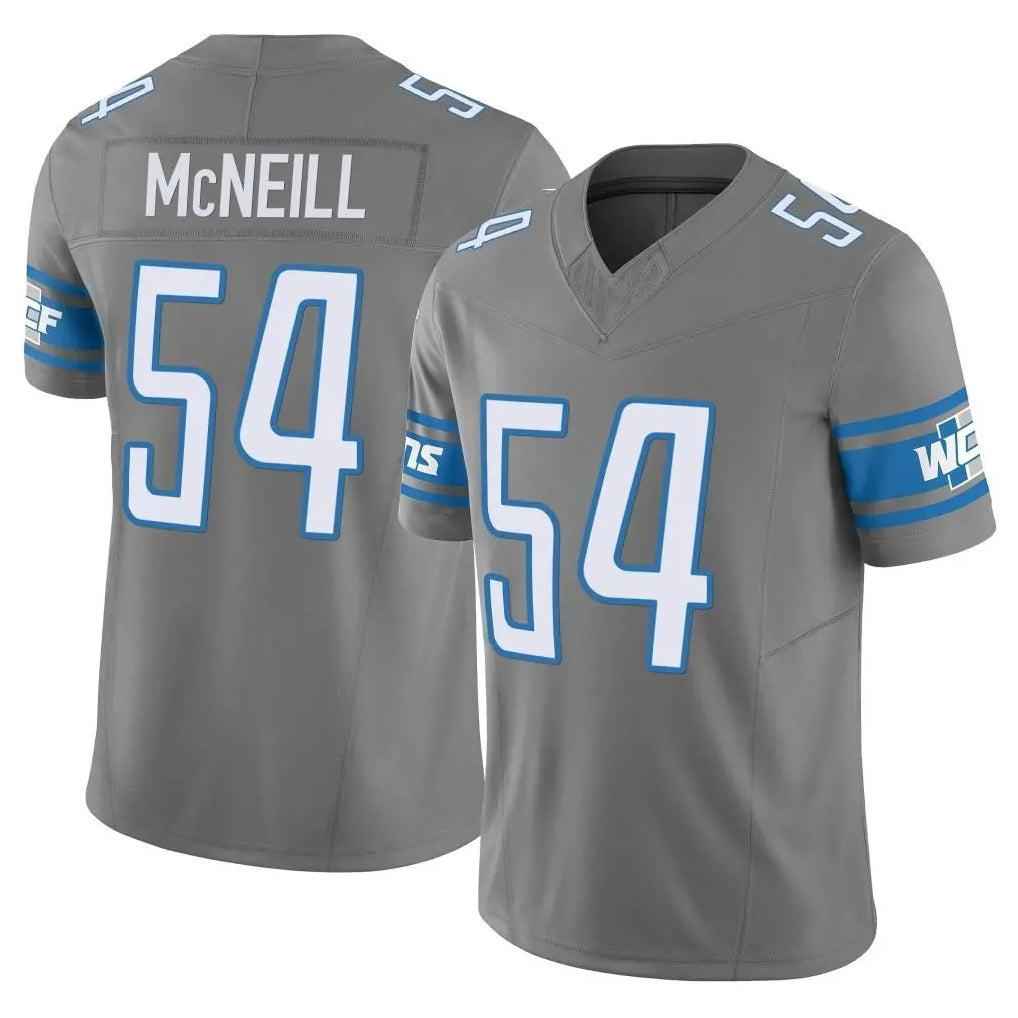 Ncoe D.Lions #54 Alim McNeill Player Gray Vapor F.U.S.E. Limited Home Game Stitched Jerseys
