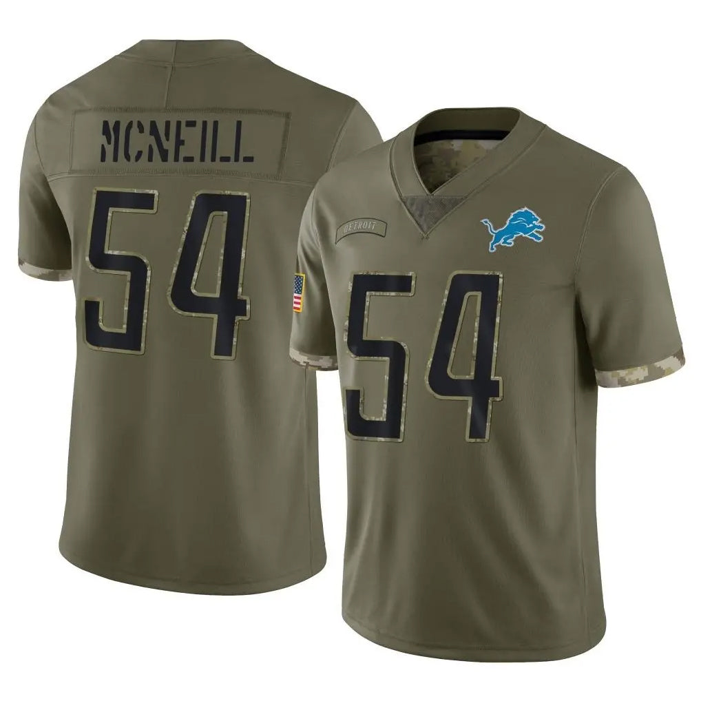 Ncoe D.Lions #54 Alim McNeill Player Olive Salute To Service Limited Stitched Jerseys