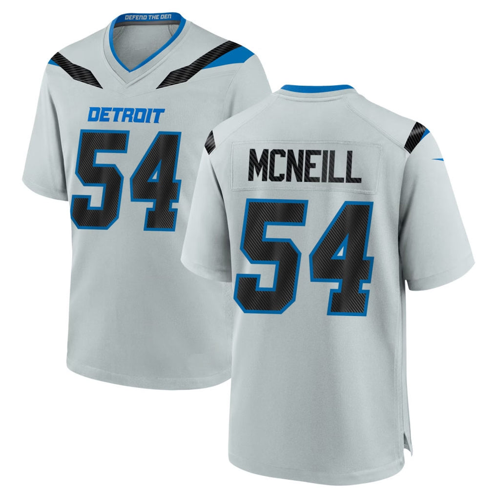 Ncoe D.Lions #54 Alim McNeill Player Silver 2026 Rivalries Collection Home Game Stitched Jerseys