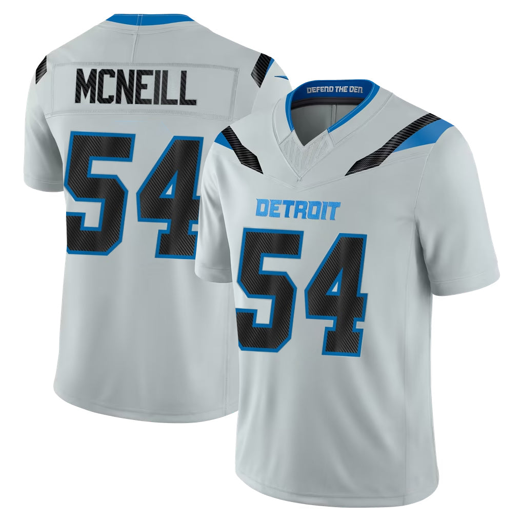 Ncoe D.Lions #54 Alim McNeill Player Silver Limited 2026 Rivalries Collection Home Game Stitched Jerseys