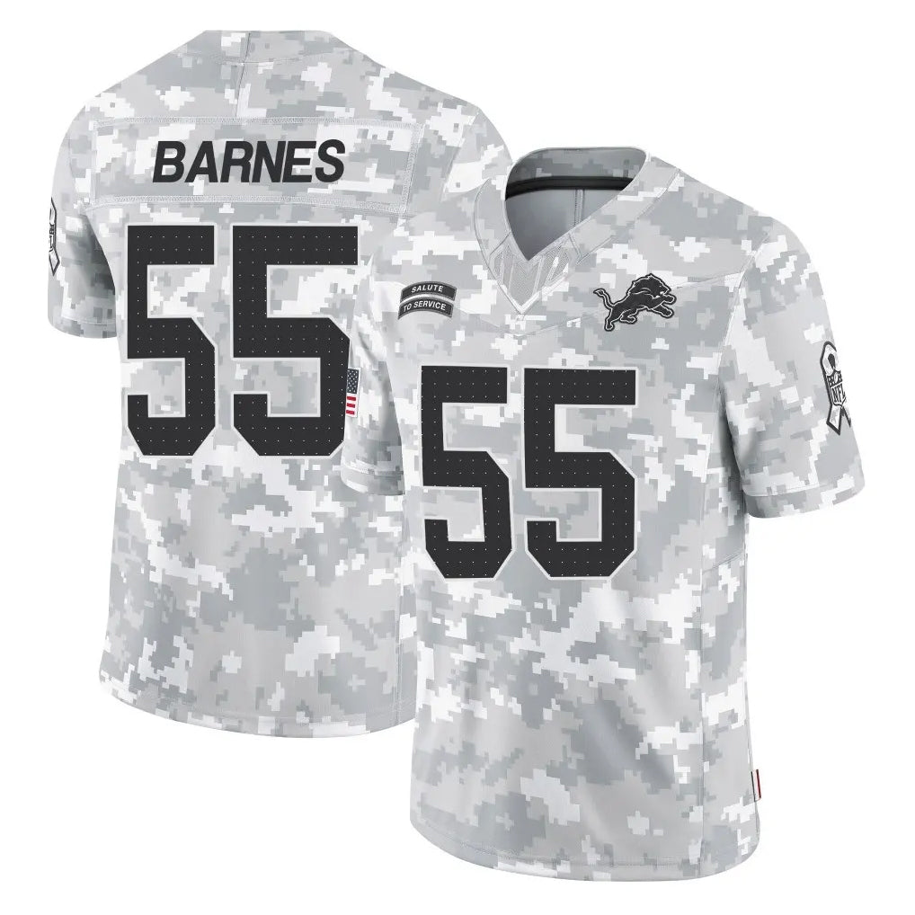Ncoe D.Lions #55 Derrick Barnes Player Arctic Camo Salute To Service Limited Stitched Jerseys
