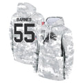 Ncoe D.Lions #55 Derrick Barnes Player Arctic Camo Salute to Service Hoodies Limited Game Stitched Jerseys