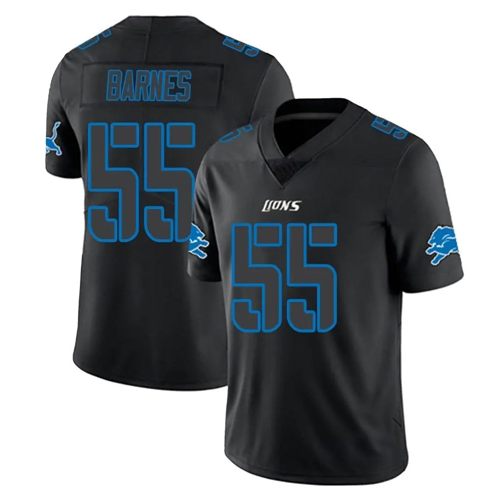 Ncoe D.Lions #55 Derrick Barnes Player Black Impact Limited Home Game Stitched Jerseys