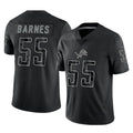 Ncoe D.Lions #55 Derrick Barnes Player Black Reflective Limited Home Game Stitched Jerseys