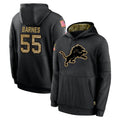 Ncoe D.Lions #55 Derrick Barnes Player Black Salute to Service Hoodies Limited Game Stitched Jerseys