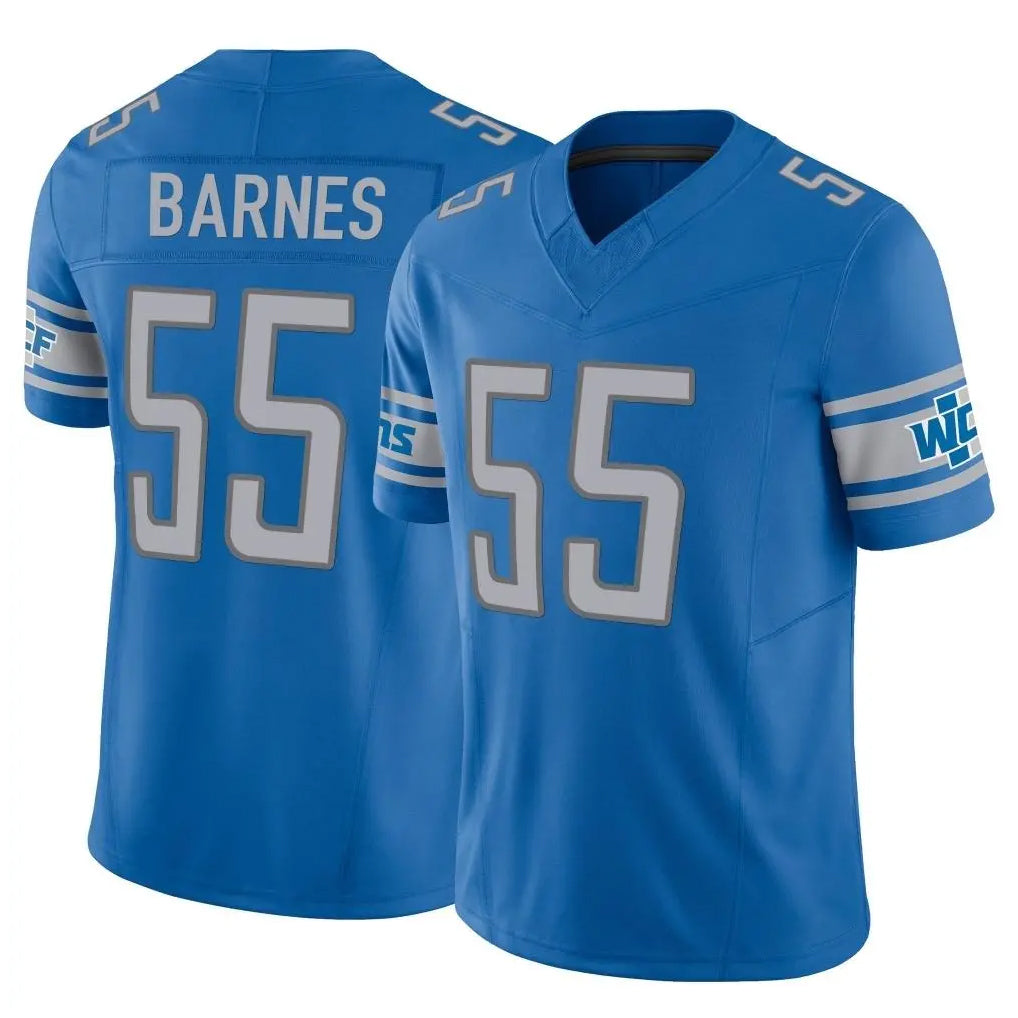 Ncoe D.Lions #55 Derrick Barnes Player Blue Vapor F.U.S.E. Limited Home Game Stitched Jerseys