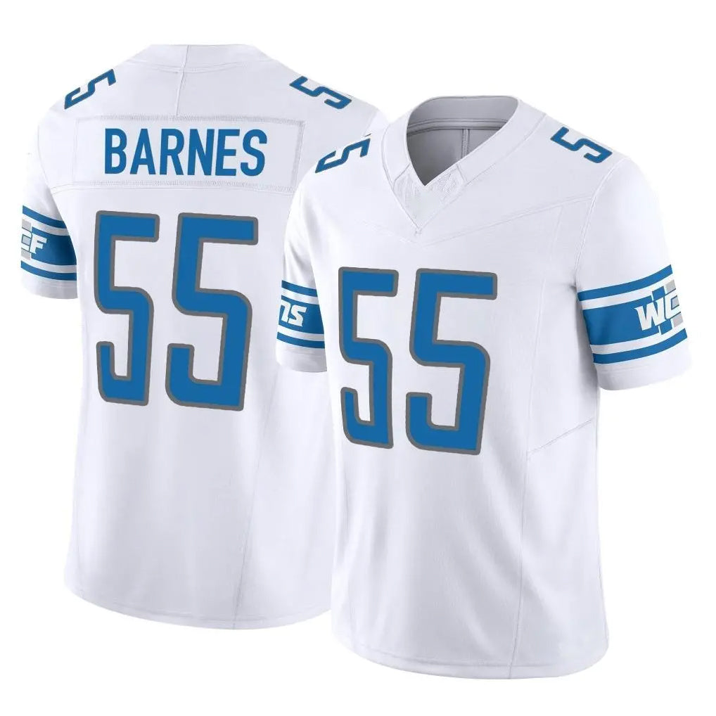 Ncoe D.Lions #55 Derrick Barnes Player White Vapor F.U.S.E. Limited Home Game Stitched Jerseys