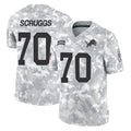 Ncoe D.Lions #70 Juice Scruggs Player Arctic Camo Salute To Service Limited Stitched Jerseys