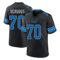 Ncoe D.Lions #70 Juice Scruggs Player Black Alternate Home Game Stitched Jerseys