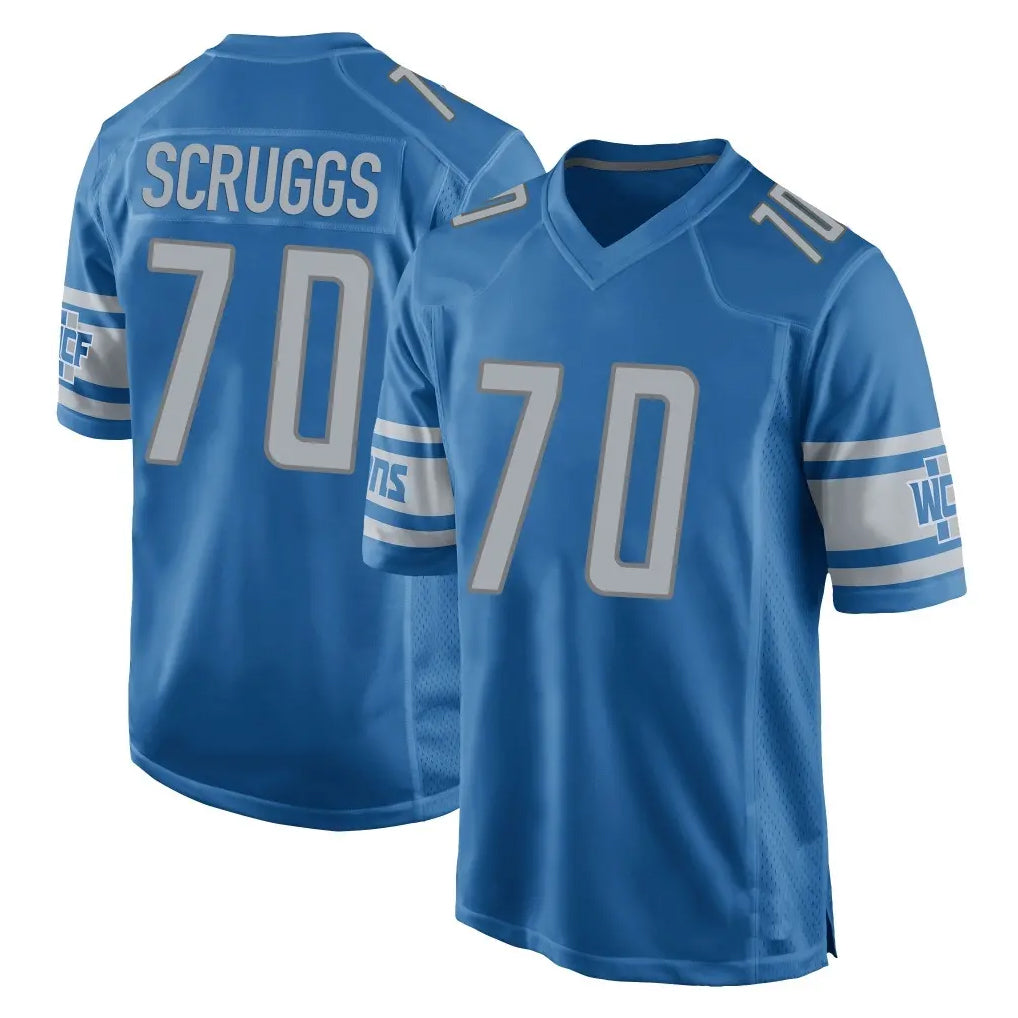 Ncoe D.Lions #70 Juice Scruggs Player Blue Home Game Stitched Jerseys