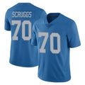 Ncoe D.Lions #70 Juice Scruggs Player Blue Limited Throwback Vapor Untouchable Stitched Jerseys