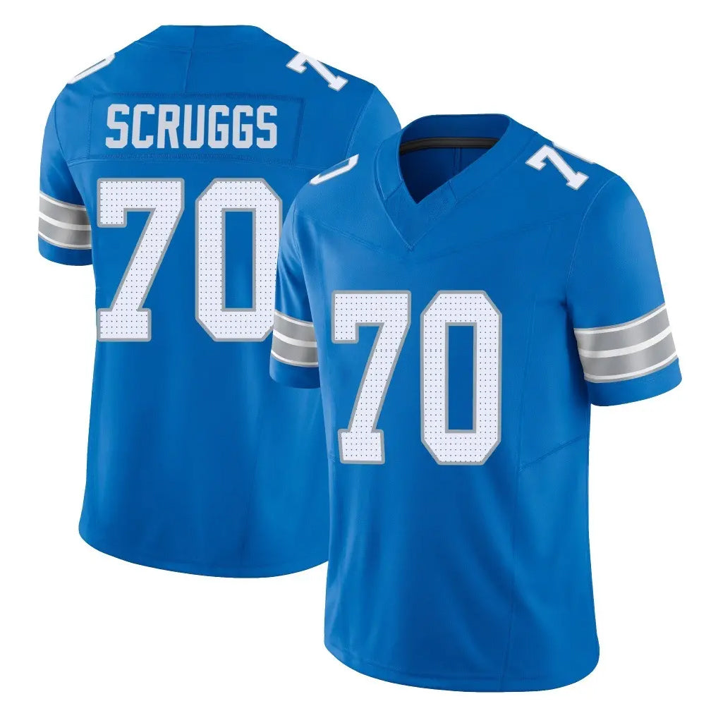 Ncoe D.Lions #70 Juice Scruggs Player Blue Limited Vapor F.U.S.E. Alternate Home Game Stitched Jerseys
