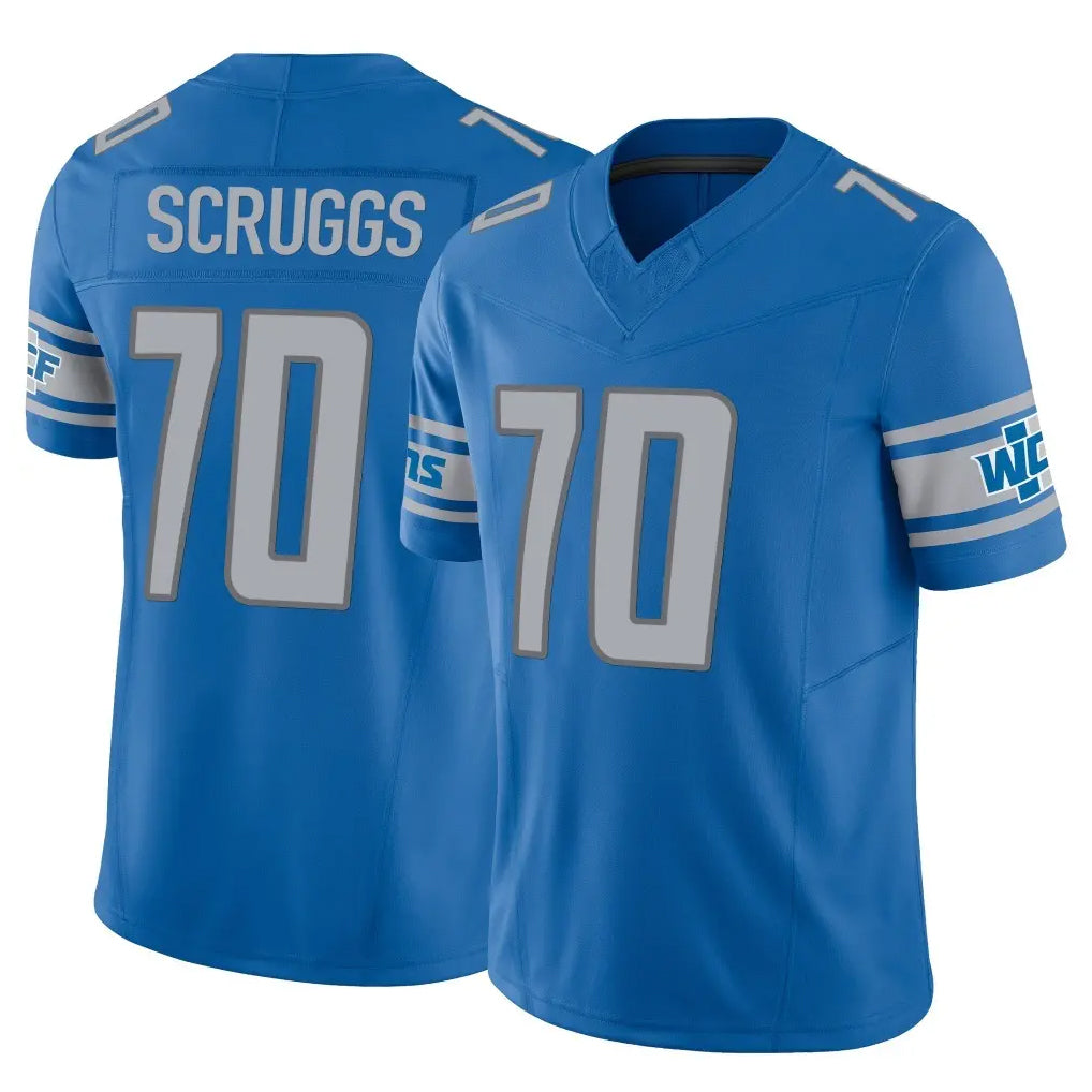 Ncoe D.Lions #70 Juice Scruggs Player Blue Vapor F.U.S.E. Limited Home Game Stitched Jerseys