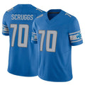 Ncoe D.Lions #70 Juice Scruggs Player Blue Vapor F.U.S.E. Limited Home Game Stitched Jerseys