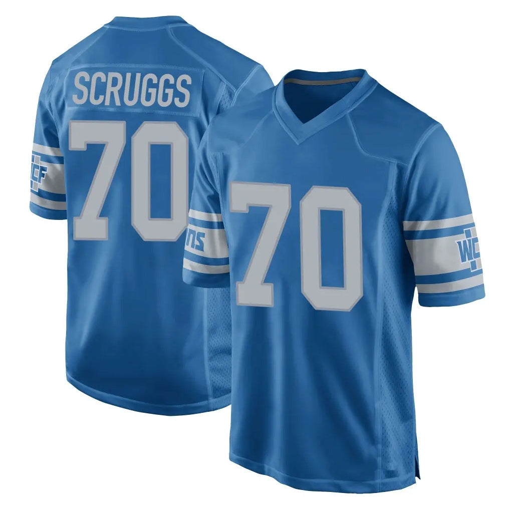 Ncoe D.Lions #70 Juice Scruggs Player Blue Vapor Untouchable Throwback Game Stitched Jerseys