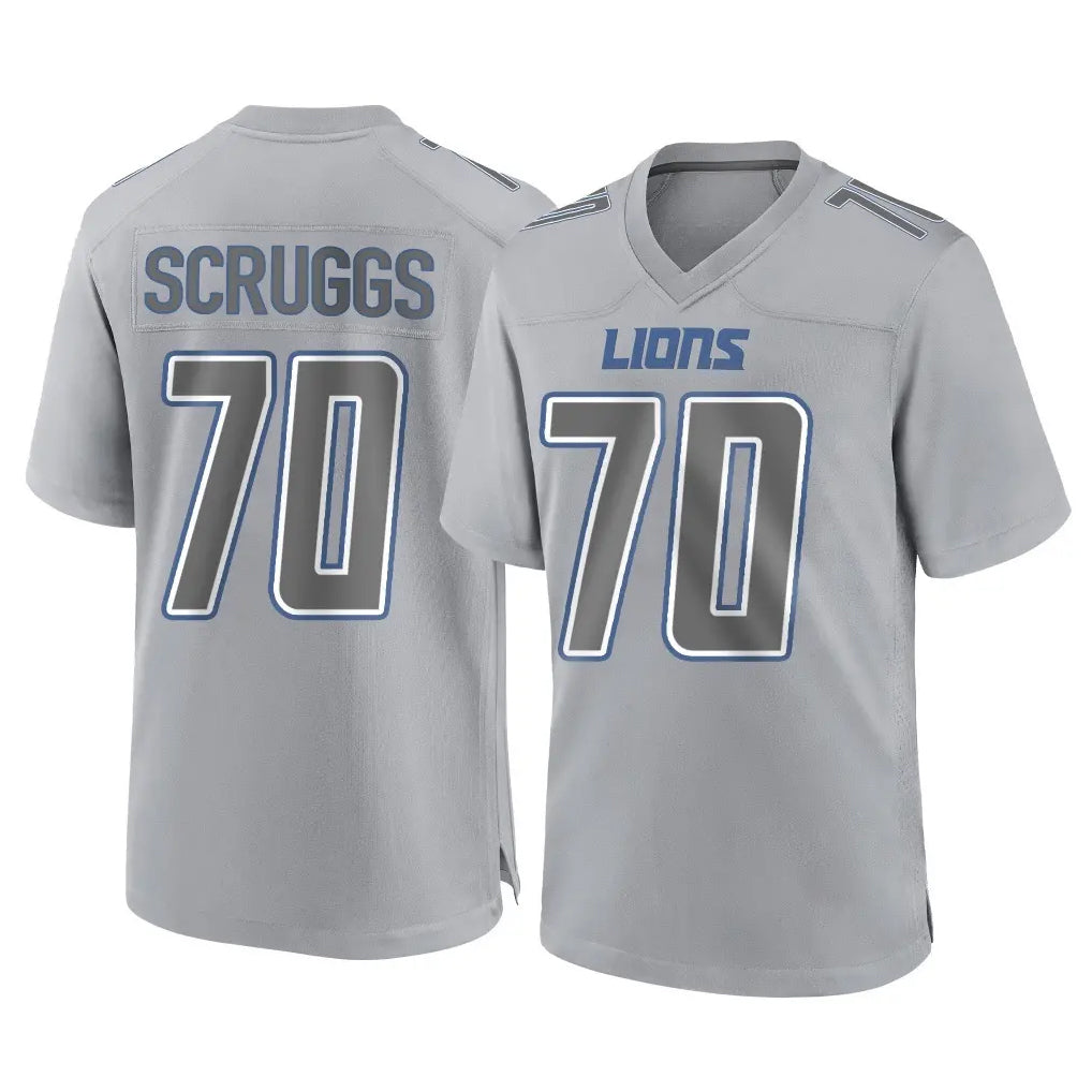 Ncoe D.Lions #70 Juice Scruggs Player Gray Atmosphere Fashion Home Game Stitched Jerseys