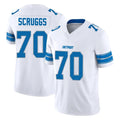 Ncoe D.Lions #70 Juice Scruggs Player White Limited Vapor F.U.S.E. Alternate Home Game Stitched Jerseys