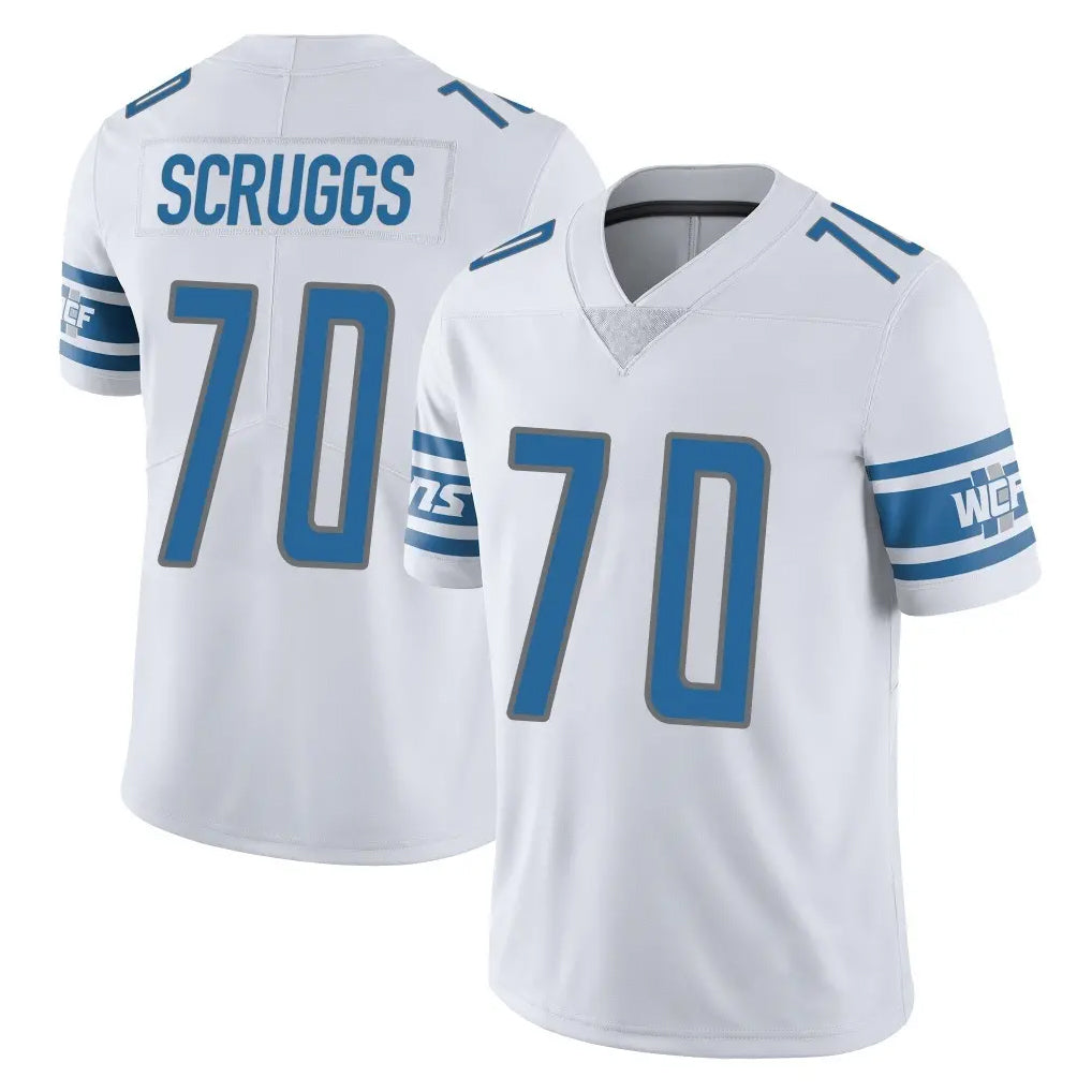 Ncoe D.Lions #70 Juice Scruggs Player White Limited Vapor Untouchable Home Game Stitched Jerseys