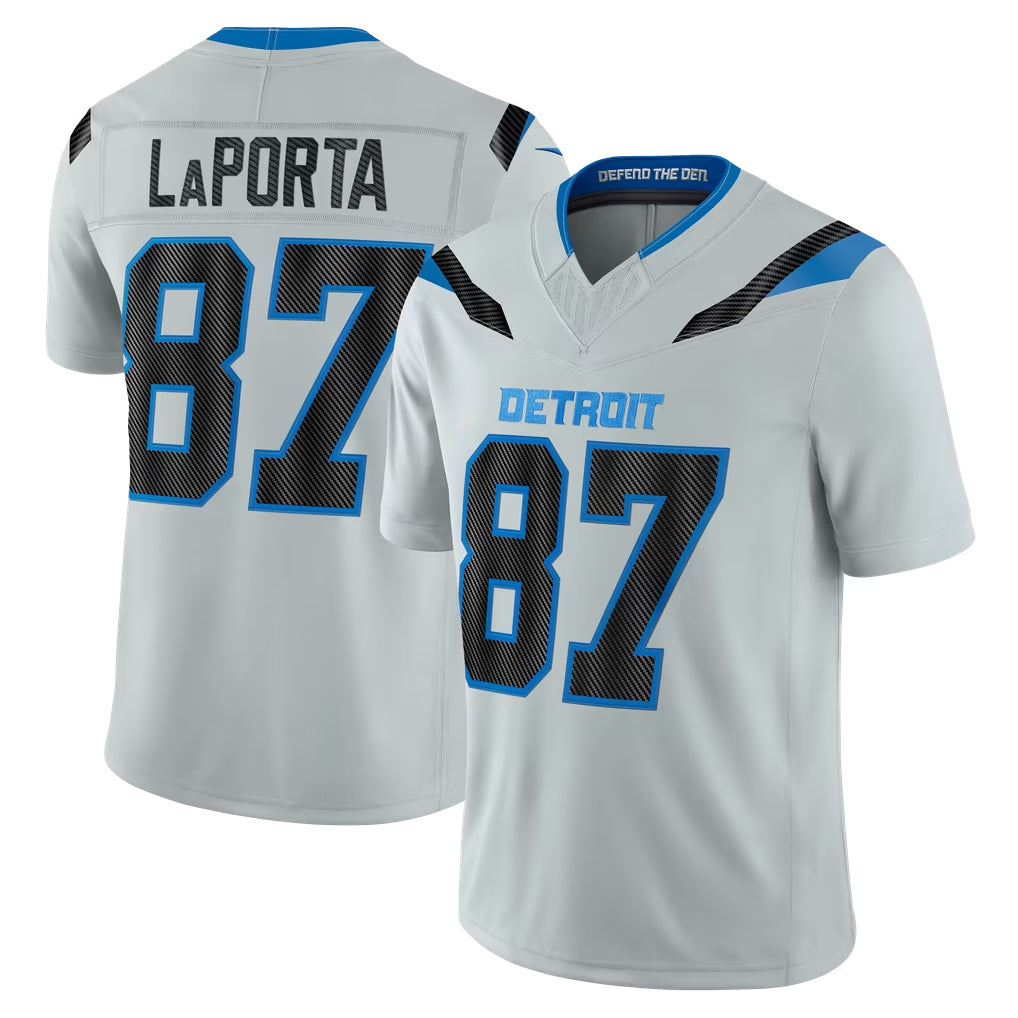 Ncoe D.Lions #87 Sam LaPorta Player Silver Limited 2026 Rivalries Collection Home Game Stitched Jerseys