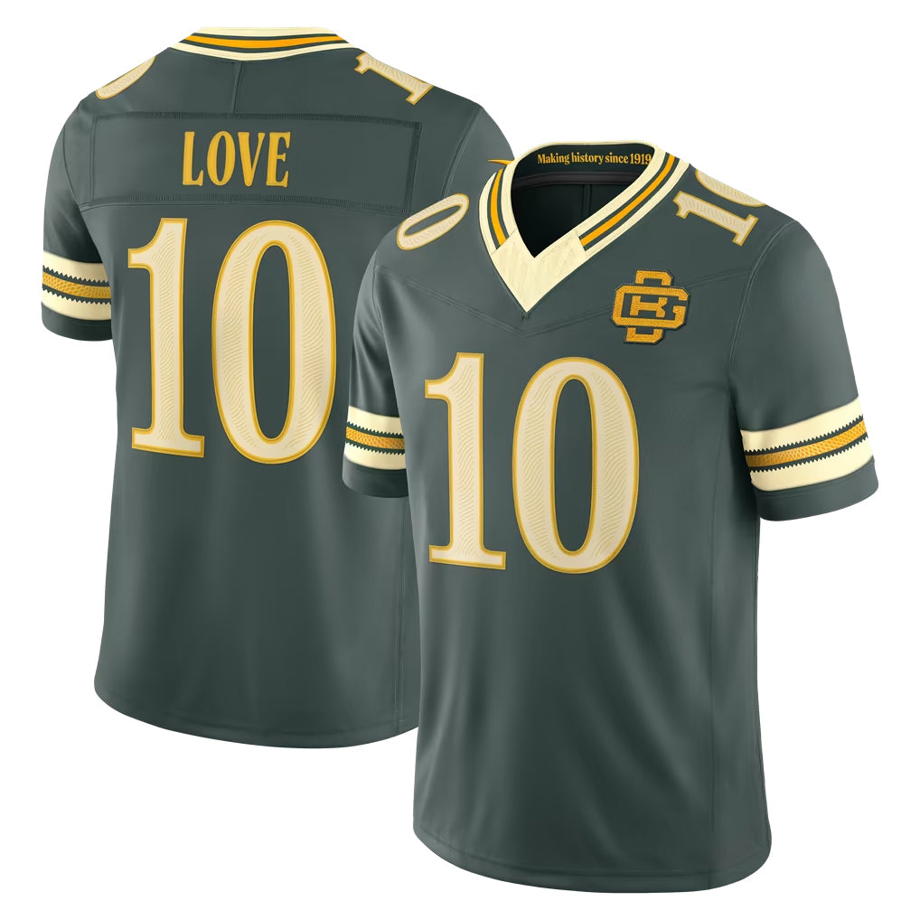 Ncoe GB.Packers #10 Jordan Love Player Green Limited 2026 Rivalries Collection Home Game Stitched Jerseys