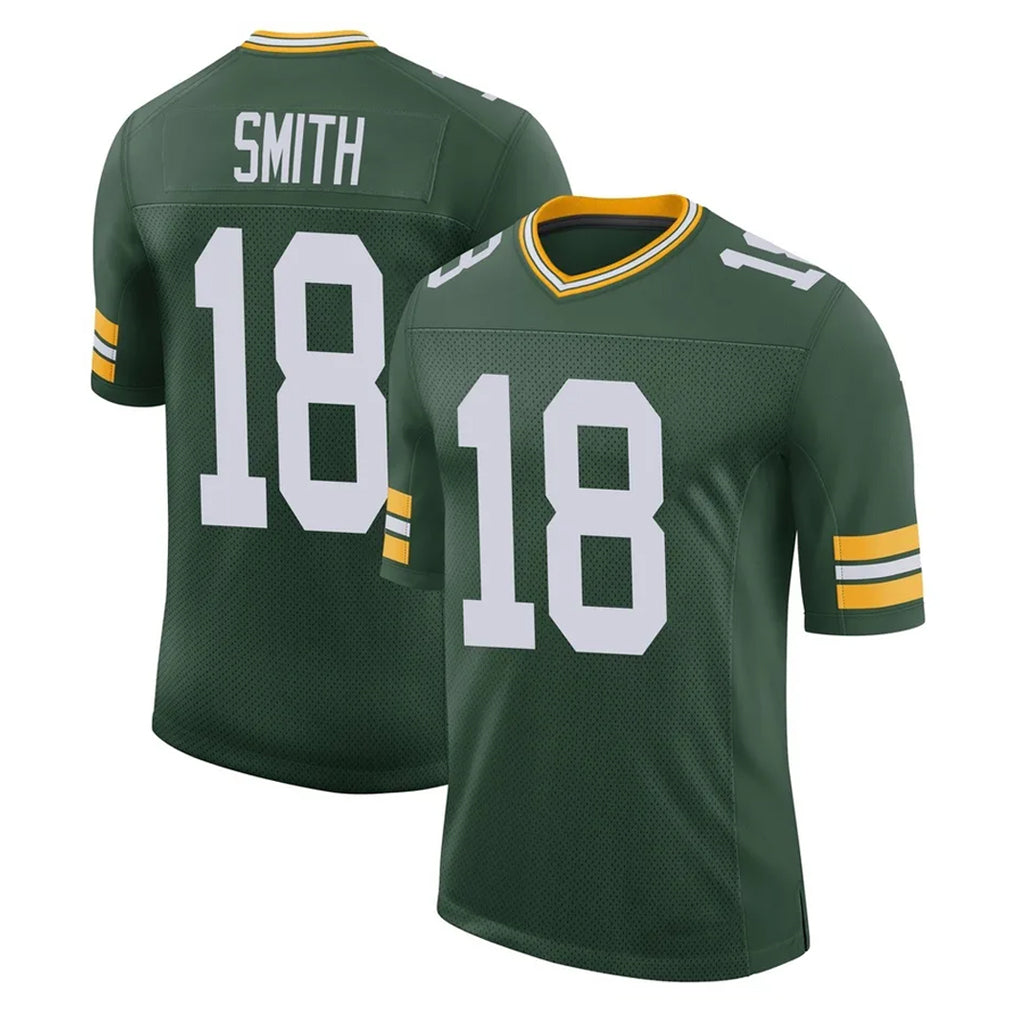 Ncoe GB.Packers #18 Jonnu Smith Player Green Limited Classic Home Game Stitched Jerseys