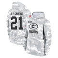 Ncoe GB.Packers #21 Benjamin St-Juste Player Arctic Camo Salute to Service Hoodies Limited Game Stitched Jerseys