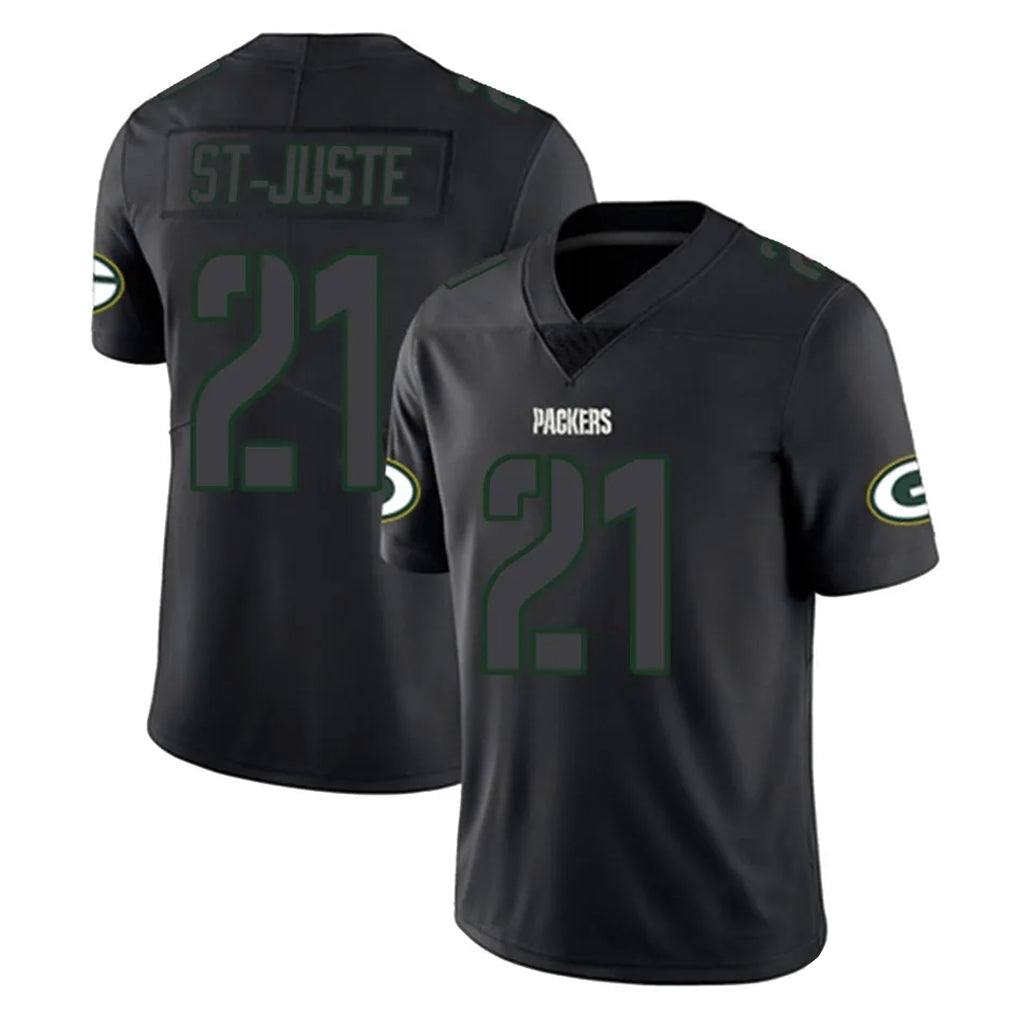 Ncoe GB.Packers #21 Benjamin St-Juste Player Black Impact Limited Home Game Stitched Jerseys