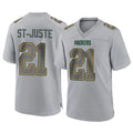 Ncoe GB.Packers #21 Benjamin St-Juste Player Gray Atmosphere Fashion Home Game Stitched Jerseys