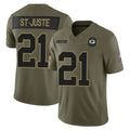 Ncoe GB.Packers #21 Benjamin St-Juste Player Olive 2025 Salute To Service Limited Home Game Stitched Jerseys
