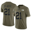 Ncoe GB.Packers #21 Benjamin St-Juste Player Olive Salute To Service Limited Stitched Jerseys