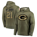 Ncoe GB.Packers #21 Benjamin St-Juste Player Olive Salute to Service Pullover Hoodies Home Game Stitched Jerseys