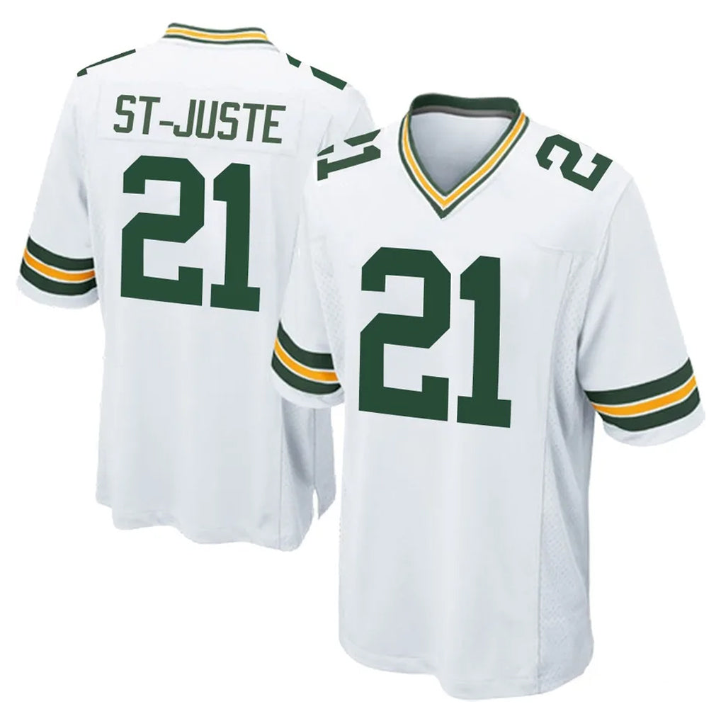 Ncoe GB.Packers #21 Benjamin St-Juste Player White Home Game Stitched Jerseys