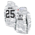 Ncoe GB.Packers #25 Keisean Nixon Player Arctic Camo Salute to Service Hoodies Limited Game Stitched Jerseys