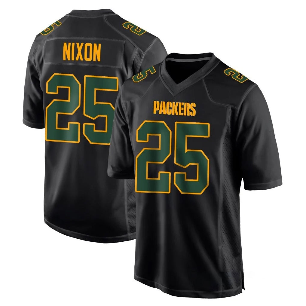 Ncoe GB.Packers #25 Keisean Nixon Player Black Fashion Home Game Stitched Jerseys