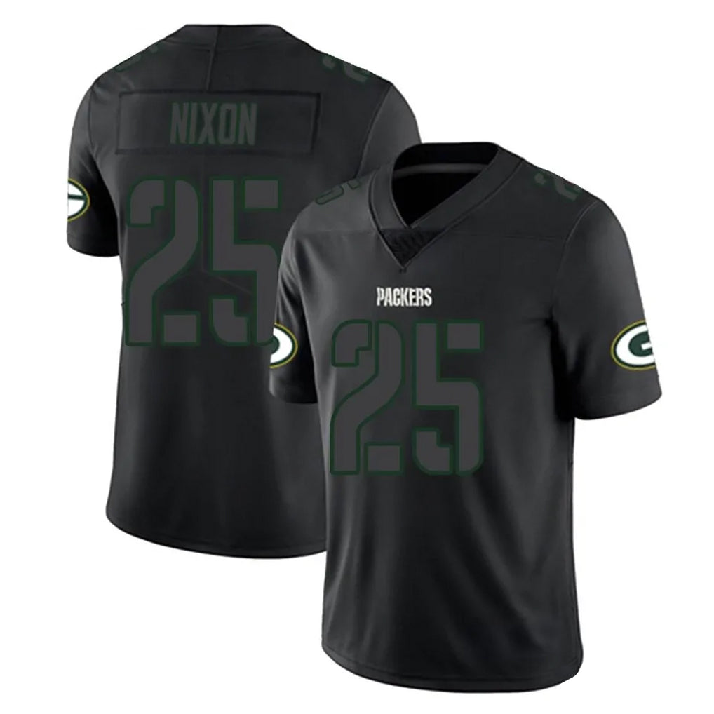 Ncoe GB.Packers #25 Keisean Nixon Player Black Impact Limited Home Game Stitched Jerseys