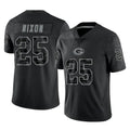 Ncoe GB.Packers #25 Keisean Nixon Player Black Reflective Limited Home Game Stitched Jerseys
